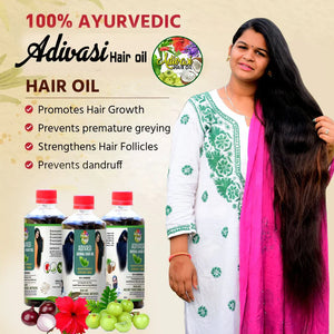 ORIGINAL ADIVASI HAIR OIL - SOURCED DIRECTLY FROM KARNATAKA (PACK OF 2)